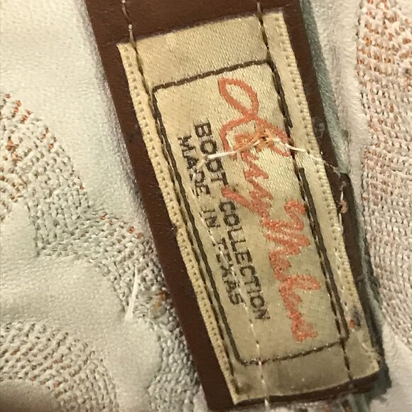 Vintage Larry Mahan Boots Mens Size 10 Brown Leather Western Cowboy USA 80s - Picture 7 of 11